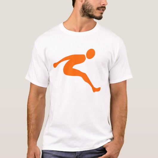 Long Jump - Oranje T-shirt (Voorkant)