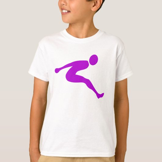 Long Jump - Paars T-shirt (Voorkant)