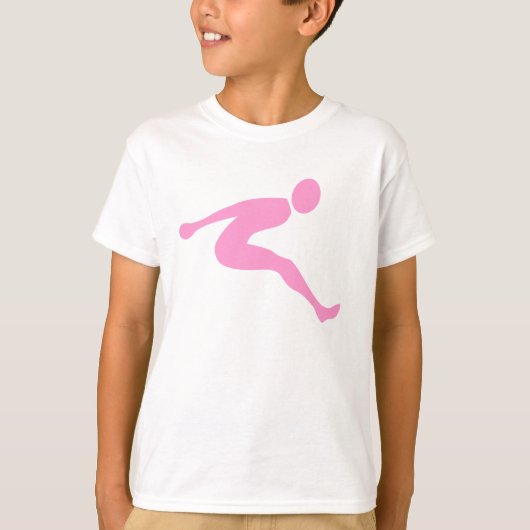 Long Jump - Roze T-shirt (Voorkant)