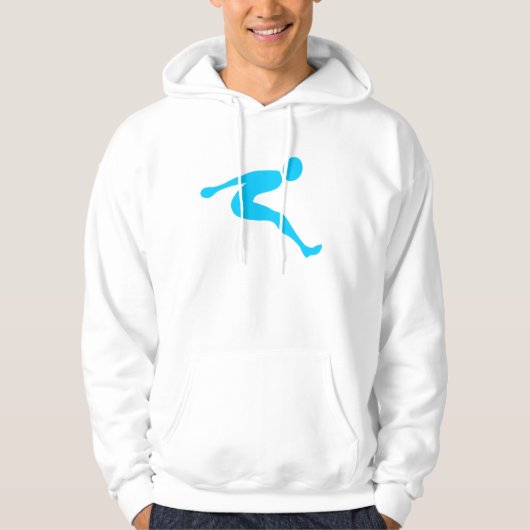 Long Jump - Sky Blue Hoodie (Voorkant)