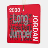 Long Jumper Extraordinaire CUSTOM Keramisch Ornament (Links)