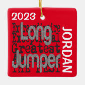 Long Jumper Extraordinaire CUSTOM Keramisch Ornament (Voorkant)