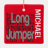 Long Jumper Extraordinaire CUSTOM Keramisch Ornament (Achterkant)