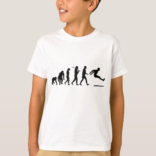 Long Jumper long springen evolutie kinder atletisc T-shirt (Voorkant)