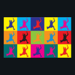 Long Jumping Pop Art Poster<br><div class="desc">Long Jumping Pop Art. Als Long Jumping je hobby,  bezetting of obsessie is,  show het met geweldige Long Jumping t-shirts,  mokken,  stickers en nog veel meer. Het zijn ook geweldige cadeautjes voor andere Long Jumping fans!</div>