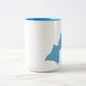 Long Lake, Vicksburg, Michigan Tweekleurige Koffiemok (Center)