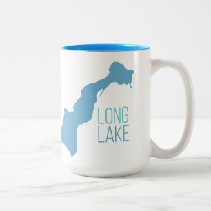 Long Lake, Vicksburg, Michigan Tweekleurige Koffiemok