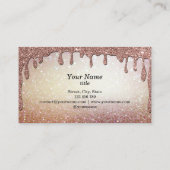 Long Lash Extension Make-up Artist Dripping Gold Visitekaartje (Achterkant)