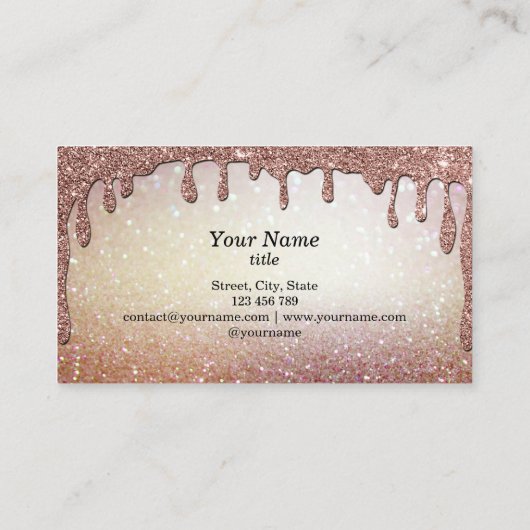 Long Lash Extension Make-up Artist Dripping Gold Visitekaartje (Achterkant)