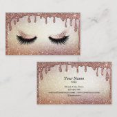Long Lash Extension Make-up Artist Dripping Gold Visitekaartje (Voorkant / Achterkant)
