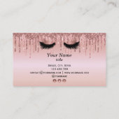 Long Lash Extension Make-up Artist Dripping Gold Visitekaartje (Achterkant)