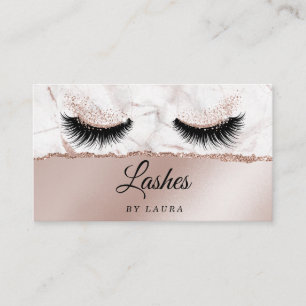 Long Lash Extension Make-up Artist Gescheurd papie Visitekaartje