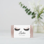 Long Lash Extension Make-up Artist Gescheurd papie Visitekaartje (Staand voorkant)