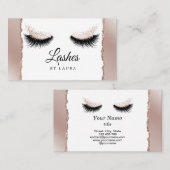 Long Lash Extension Make-up Artist Gescheurd papie Visitekaartje (Voorkant / Achterkant)