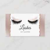 Long Lash Extension Make-up Artist Gescheurd papie Visitekaartje (Voorkant)