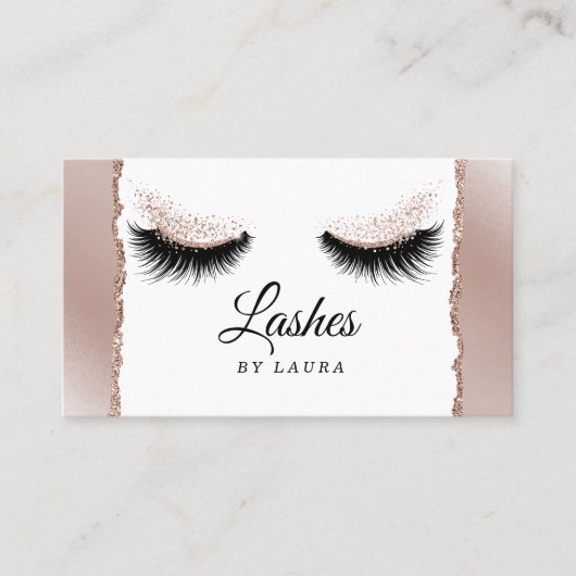 Long Lash Extension Make-up Artist Gescheurd papie Visitekaartje (Voorkant)