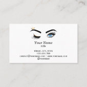 Long Lash Extension Make-up Artist Wink Eye Visitekaartje (Achterkant)
