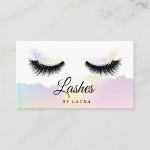 Long Lash Extension Makeup Artist Holographic Visitekaartje