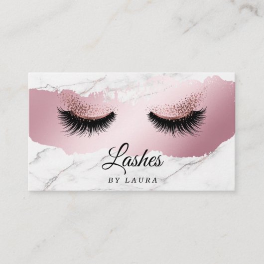 Long Lash Extension Makeup Artist Roos Gold Visitekaartje (Voorkant)