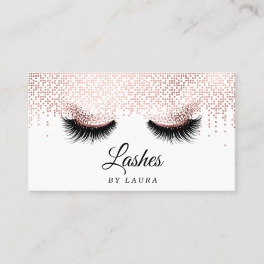 Long Lash Extension Makeup Artist Roos Gold Visitekaartje (Voorkant)