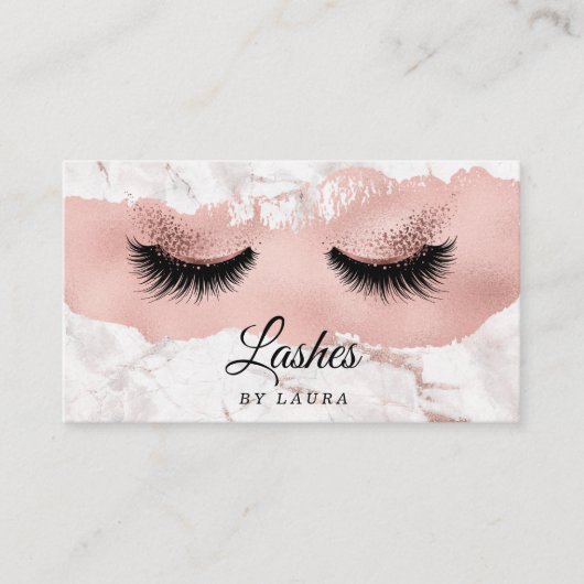 Long Lash Extension Makeup Artist Roos Gold Visitekaartje (Voorkant)