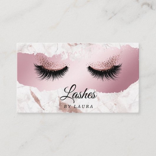 Long Lash Extension Makeup Artist Roos Gold Visitekaartje (Voorkant)