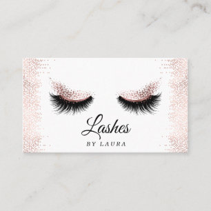 Long Lash Extension Makeup Artist Roos Gold Visitekaartje