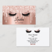 Long Lash Extension Makeup Artist Roos Gold Visitekaartje (Voorkant / Achterkant)