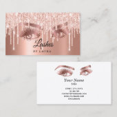 Long Lash Extension Makeup Artist Roos Gold Visitekaartje (Voorkant / Achterkant)
