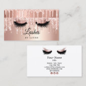 Long Lash Extension Makeup Artist Roos Gold Visitekaartje (Voorkant / Achterkant)