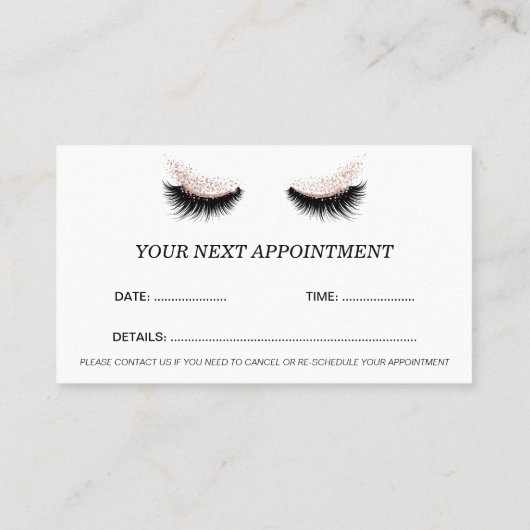 Long Lash Extension Makeust Artist Business Card V Visitekaartje (Achterkant)