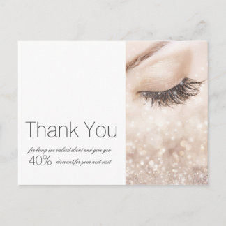 Long Lashes Glitter Beige Crème Dank Je Briefkaart