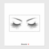 Long Lashes Wimper extensies Schoonheid Sticker (Vel)