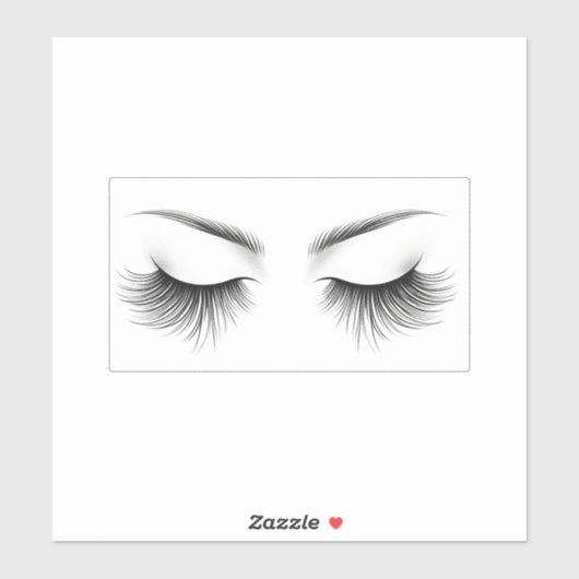 Long Lashes Wimper extensies Schoonheid   Sticker (Vel)