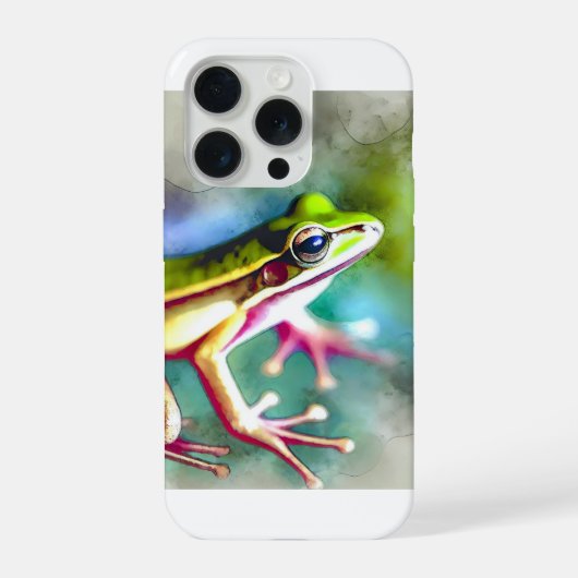 Long legged frog 100924AREF149 - Watercolor iPhone Hoesje (Achterkant)