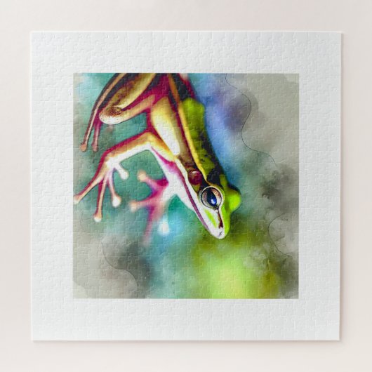Long legged frog 100924AREF149 - Watercolor Legpuzzel (Horizontaal)