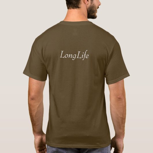 Long Life Motivational T-Shirt – Quick Fun Message (Achterkant)