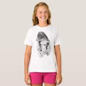 Long Lines, Quiet Strength – Long-Haired Dachshund T-shirt (Voorkant volledig)