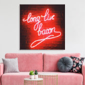 Long Live Bacon Neon Sign Canvas Afdruk (Insitu (Woonkamer))