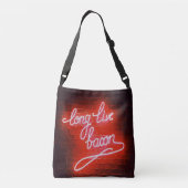 Long Live Bacon Neon Sign Crossbody Tas (Achterkant)