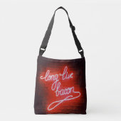 Long Live Bacon Neon Sign Crossbody Tas (Voorkant)