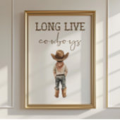 Long Live Cowboys Poster Kids Western Room Decor