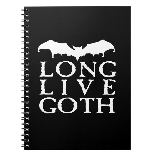 Long Live Gothic Vampire Bat Notitieboek (Voorkant)