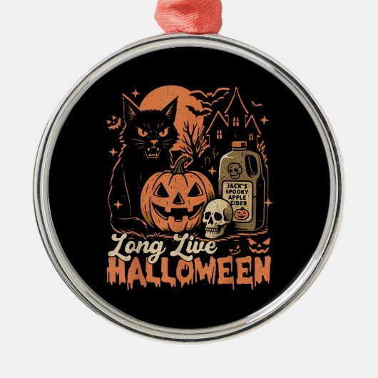 Long Live Halloween Metalen Ornament (Voorkant)