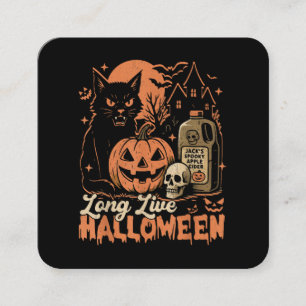 Long Live Halloween Vierkante Visitekaartje