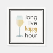 Long Live Happy Hour Funny Quote Servet (Voorkant)