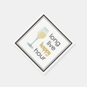 Long Live Happy Hour Funny Quote Servet (Hoek)