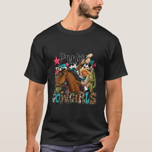 Long Live Howdy Rodeo Western Land Southern Koe T-shirt (Voorkant)