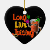 Long Live Juicing sjabloon Valxart.com Keramisch Ornament (Achterkant)
