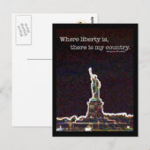Long Live Liberty Briefkaart (Voorkant / Achterkant)